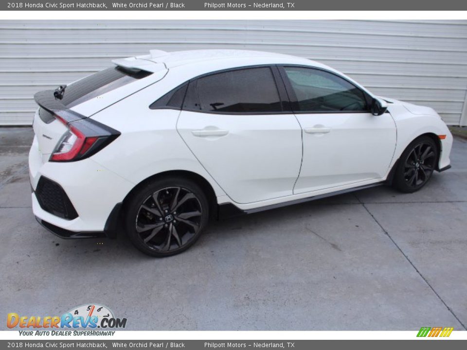 2018 Honda Civic Sport Hatchback White Orchid Pearl / Black Photo #10