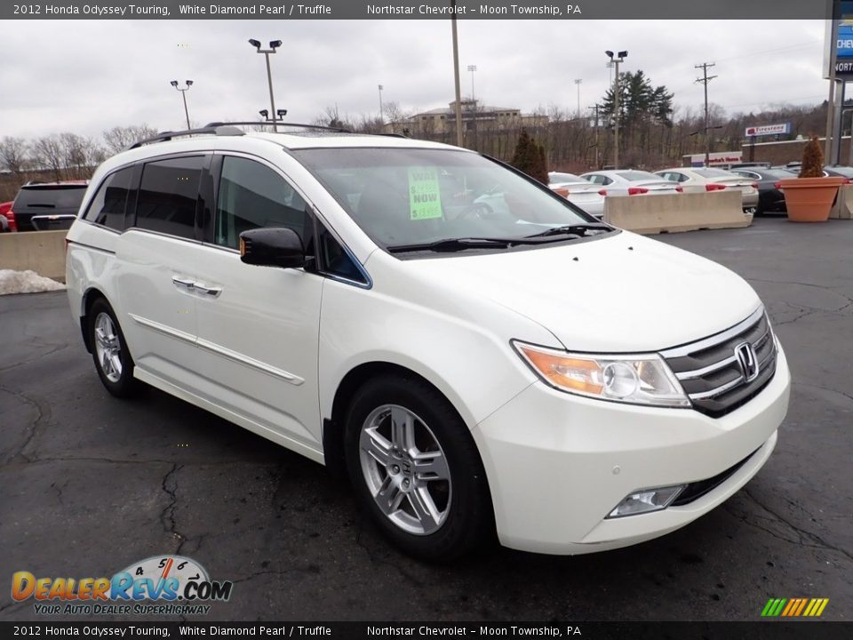 2012 Honda Odyssey Touring White Diamond Pearl / Truffle Photo #11