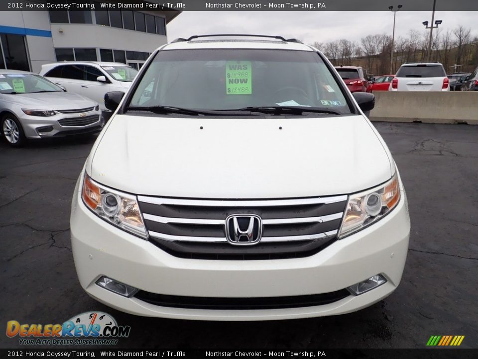 2012 Honda Odyssey Touring White Diamond Pearl / Truffle Photo #13