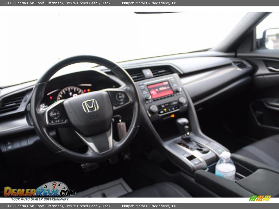 2018 Honda Civic Sport Hatchback White Orchid Pearl / Black Photo #21