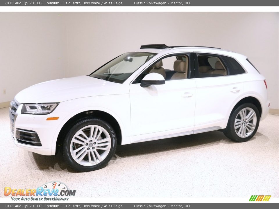2018 Audi Q5 2.0 TFSI Premium Plus quattro Ibis White / Atlas Beige Photo #3