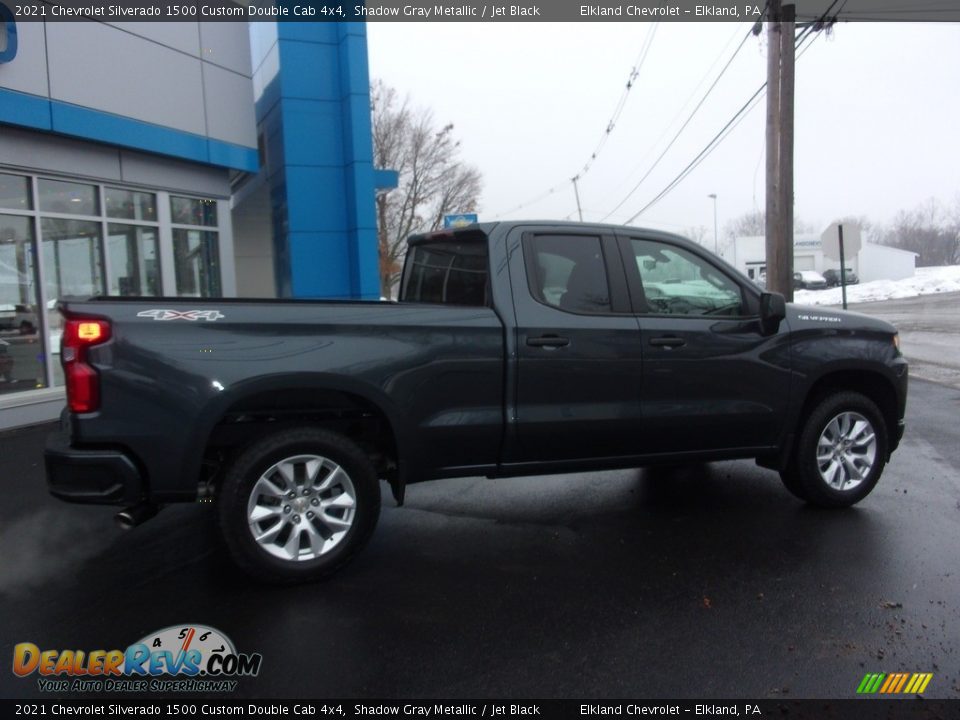 2021 Chevrolet Silverado 1500 Custom Double Cab 4x4 Shadow Gray Metallic / Jet Black Photo #4