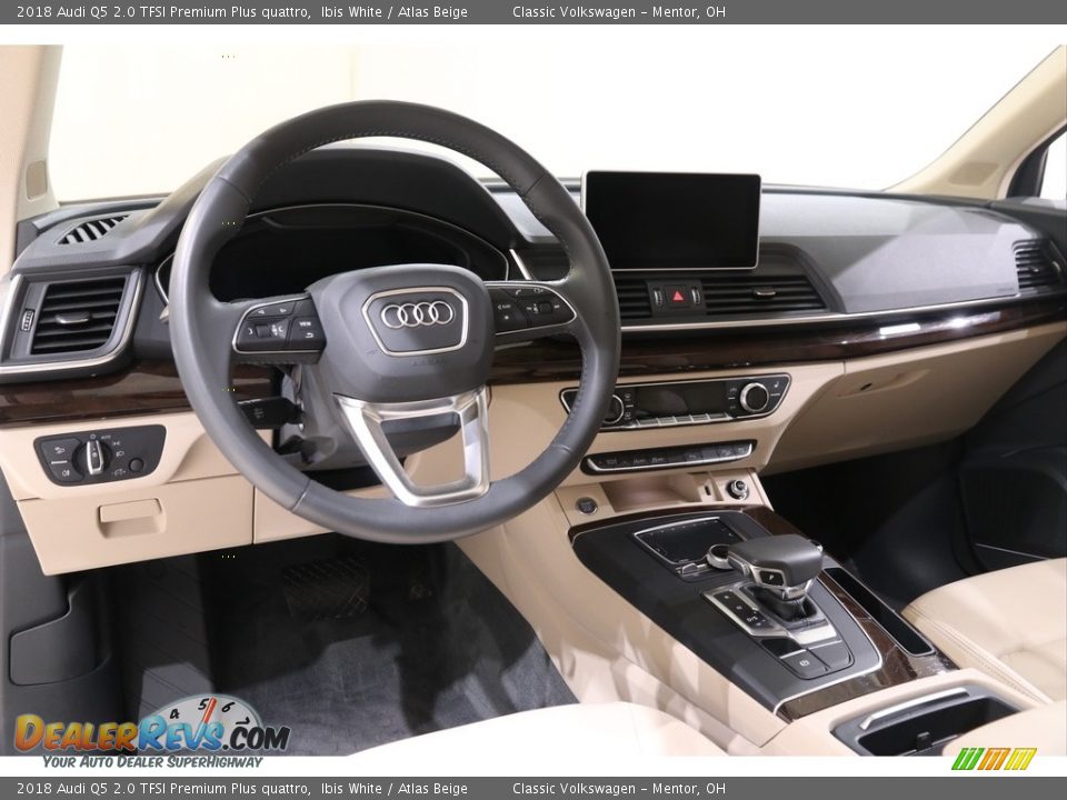 2018 Audi Q5 2.0 TFSI Premium Plus quattro Ibis White / Atlas Beige Photo #6