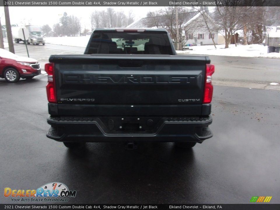 2021 Chevrolet Silverado 1500 Custom Double Cab 4x4 Shadow Gray Metallic / Jet Black Photo #5