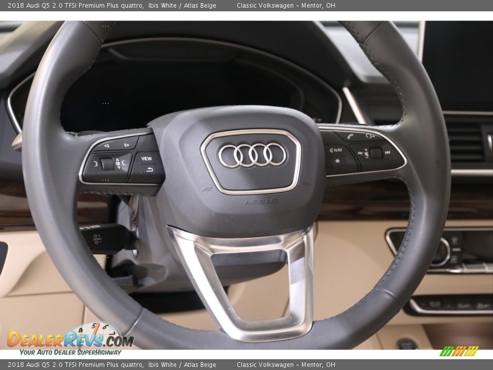 2018 Audi Q5 2.0 TFSI Premium Plus quattro Ibis White / Atlas Beige Photo #7