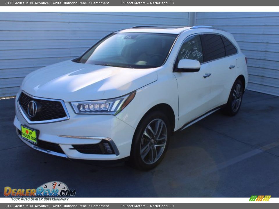 2018 Acura MDX Advance White Diamond Pearl / Parchment Photo #4