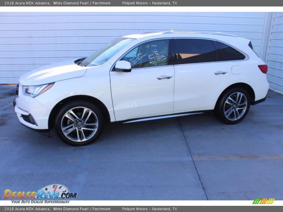 2018 Acura MDX Advance White Diamond Pearl / Parchment Photo #5