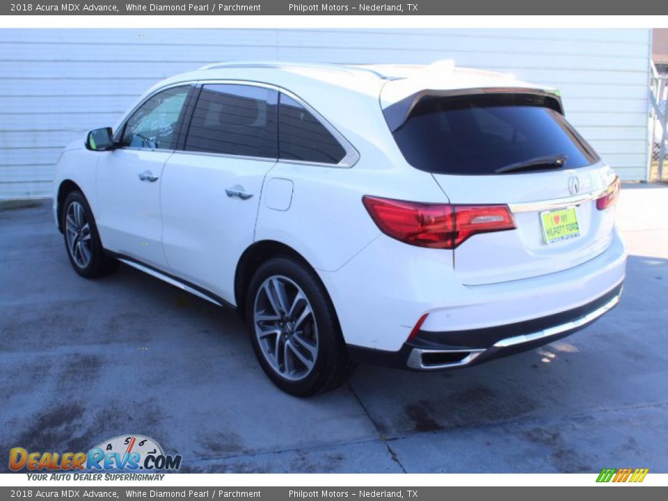 2018 Acura MDX Advance White Diamond Pearl / Parchment Photo #7