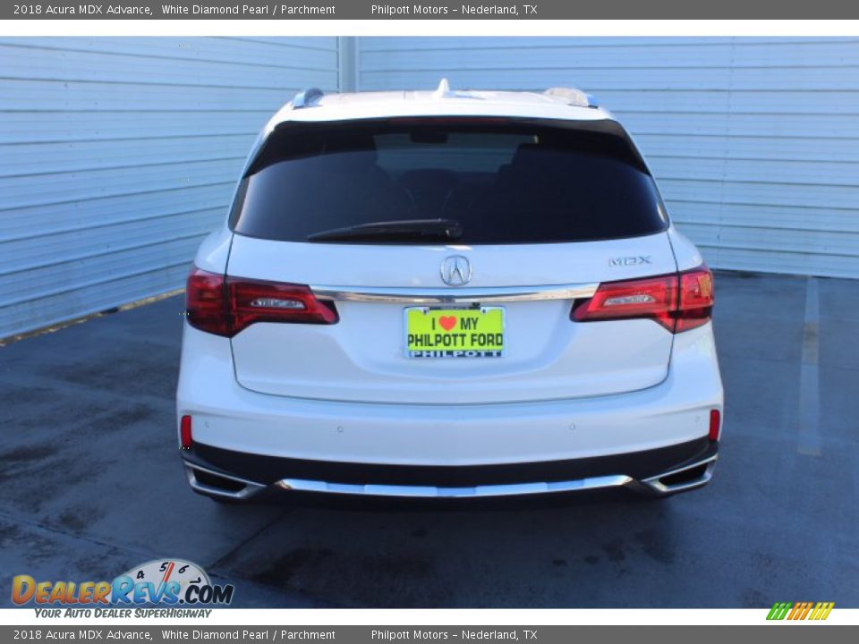 2018 Acura MDX Advance White Diamond Pearl / Parchment Photo #8