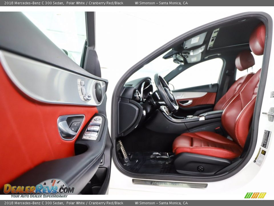 Cranberry Red/Black Interior - 2018 Mercedes-Benz C 300 Sedan Photo #21
