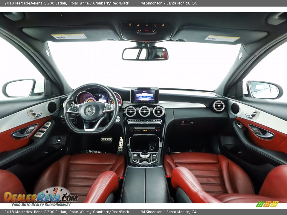 Cranberry Red/Black Interior - 2018 Mercedes-Benz C 300 Sedan Photo #22