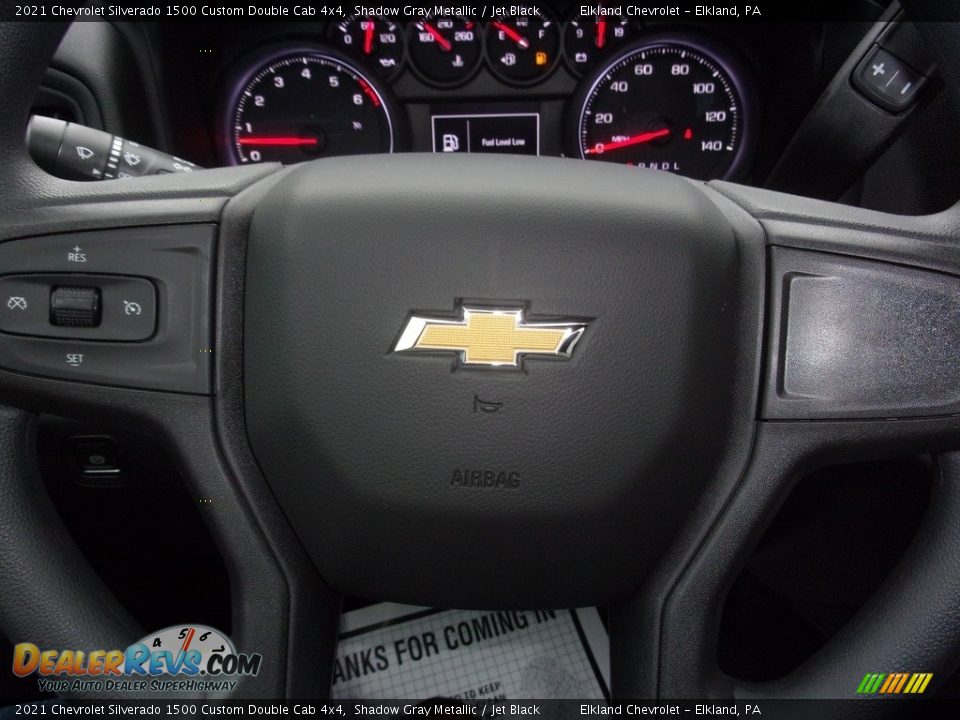 2021 Chevrolet Silverado 1500 Custom Double Cab 4x4 Shadow Gray Metallic / Jet Black Photo #17