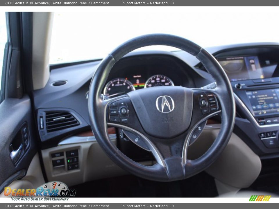 2018 Acura MDX Advance White Diamond Pearl / Parchment Photo #24