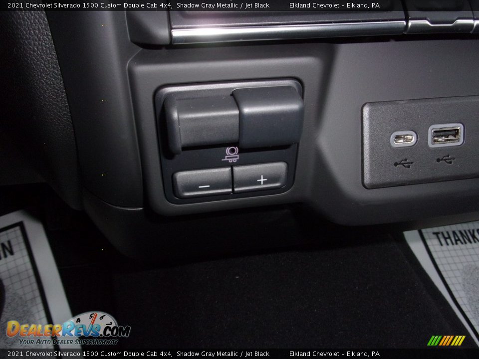 2021 Chevrolet Silverado 1500 Custom Double Cab 4x4 Shadow Gray Metallic / Jet Black Photo #23