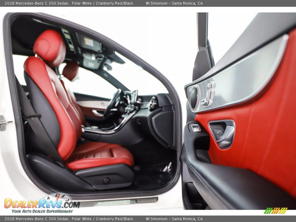 Cranberry Red/Black Interior - 2018 Mercedes-Benz C 300 Sedan Photo #30