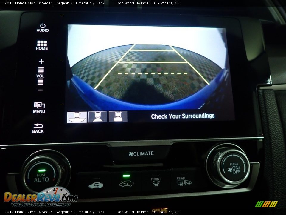 2017 Honda Civic EX Sedan Aegean Blue Metallic / Black Photo #3