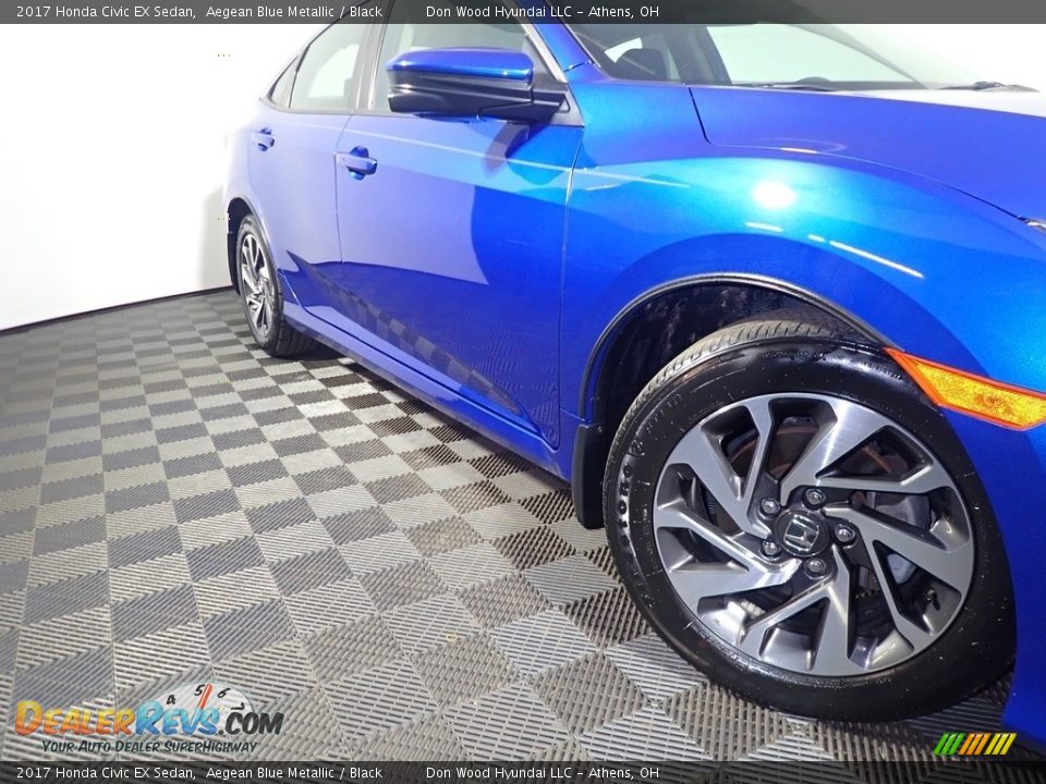 2017 Honda Civic EX Sedan Aegean Blue Metallic / Black Photo #5