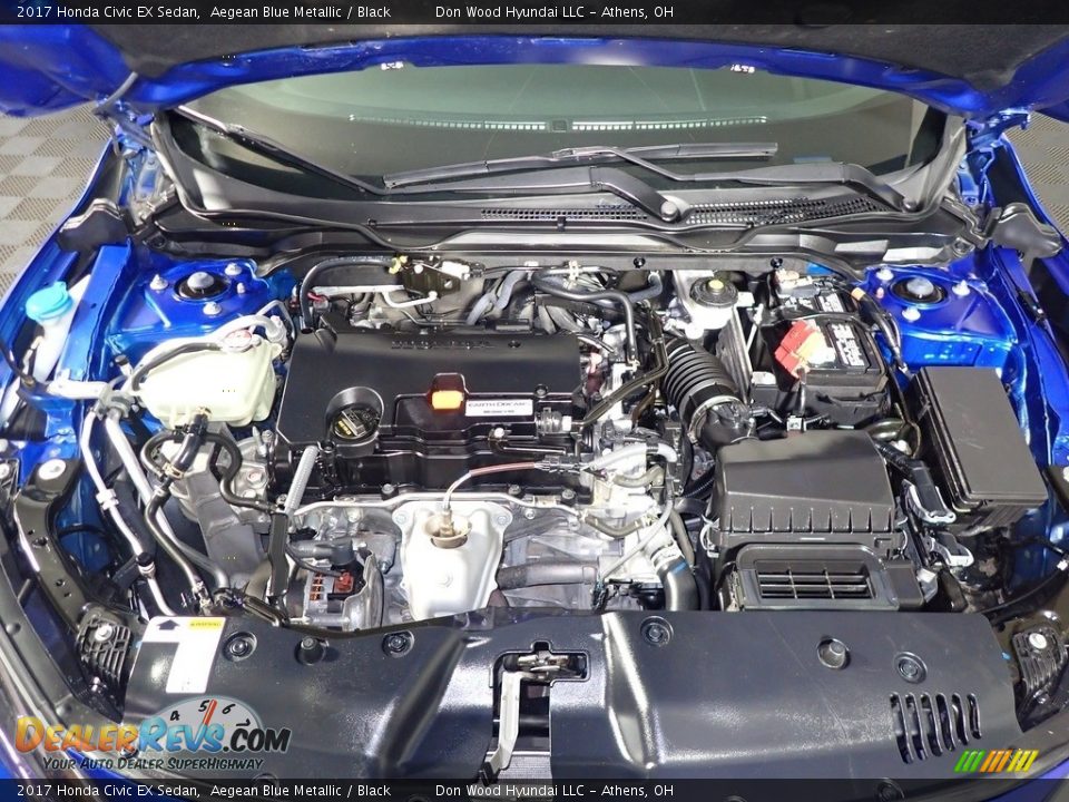 2017 Honda Civic EX Sedan Aegean Blue Metallic / Black Photo #8