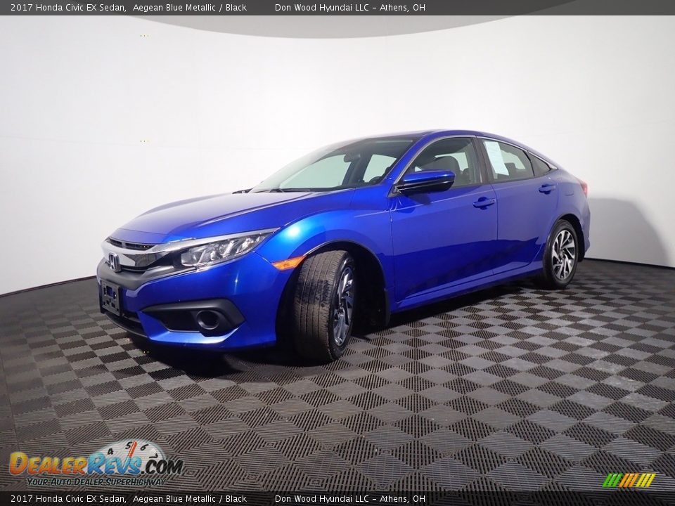 2017 Honda Civic EX Sedan Aegean Blue Metallic / Black Photo #9