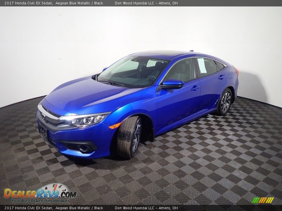 2017 Honda Civic EX Sedan Aegean Blue Metallic / Black Photo #10