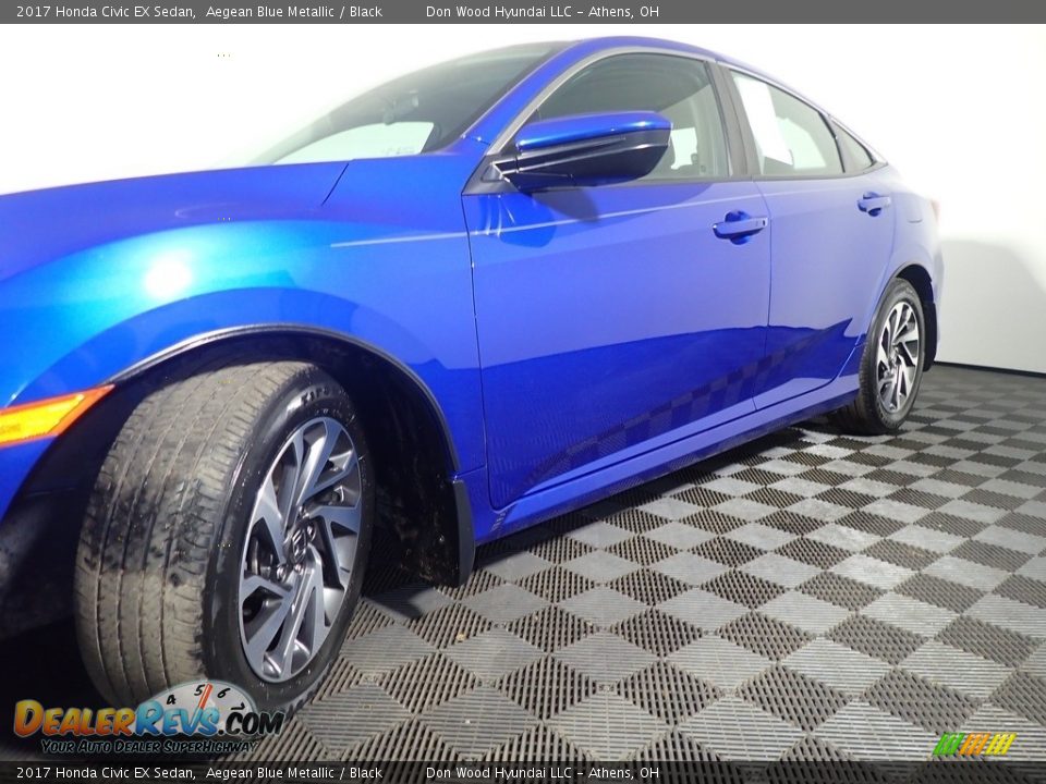 2017 Honda Civic EX Sedan Aegean Blue Metallic / Black Photo #11
