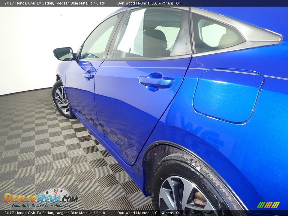 2017 Honda Civic EX Sedan Aegean Blue Metallic / Black Photo #19