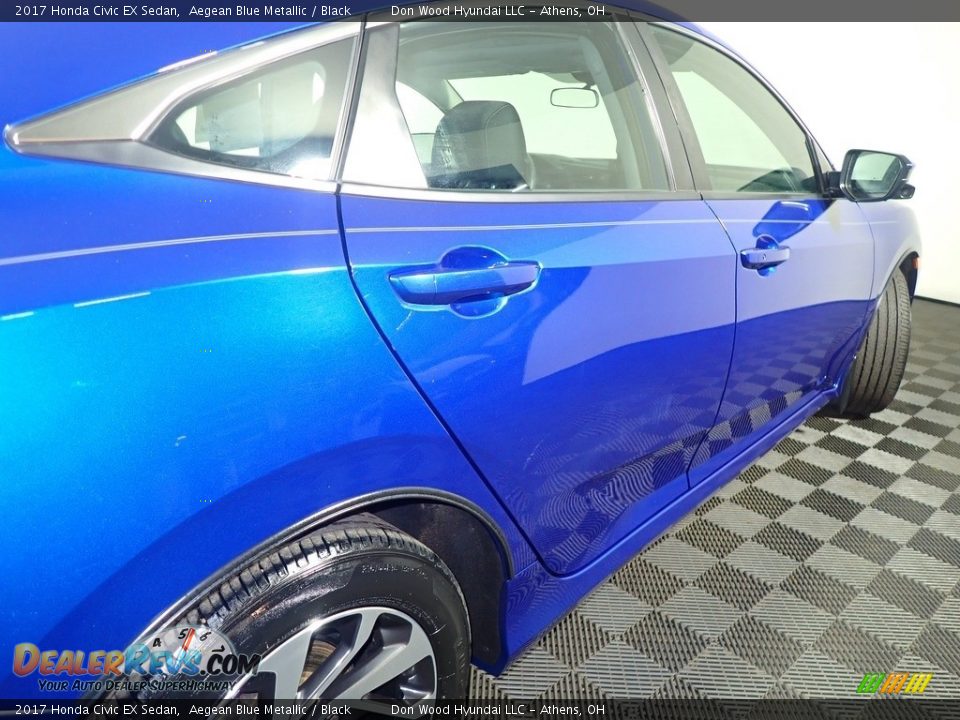 2017 Honda Civic EX Sedan Aegean Blue Metallic / Black Photo #20