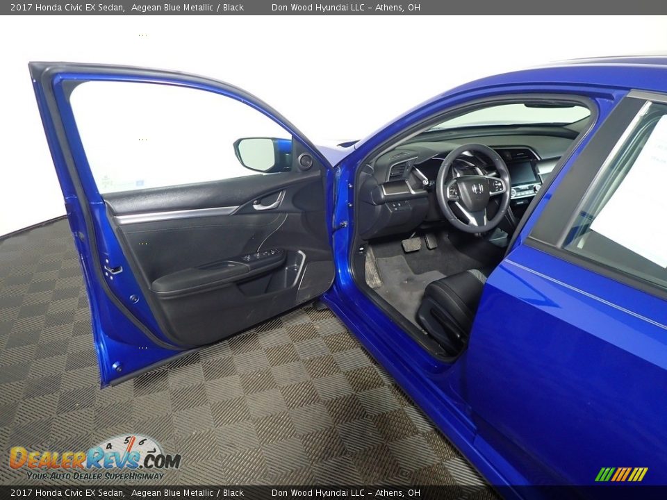 2017 Honda Civic EX Sedan Aegean Blue Metallic / Black Photo #21