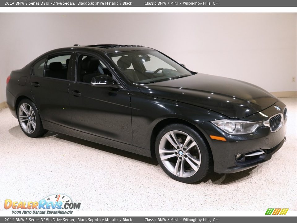 2014 BMW 3 Series 328i xDrive Sedan Black Sapphire Metallic / Black Photo #1