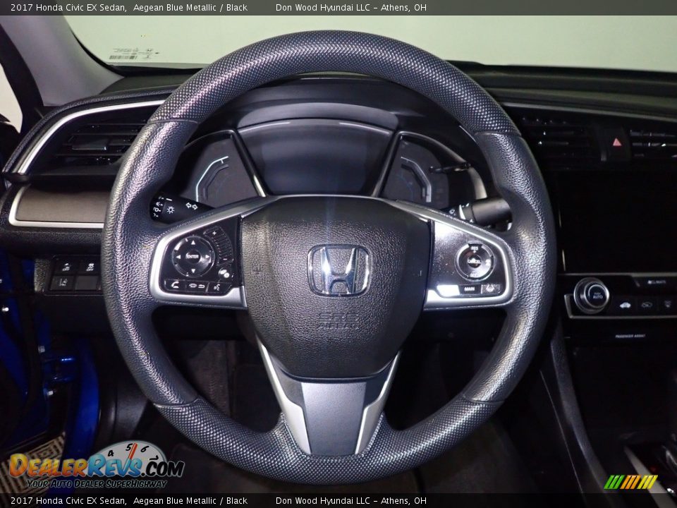 2017 Honda Civic EX Sedan Aegean Blue Metallic / Black Photo #28
