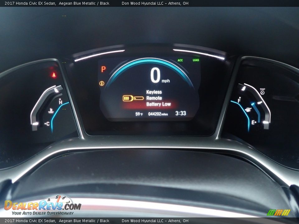 2017 Honda Civic EX Sedan Aegean Blue Metallic / Black Photo #29