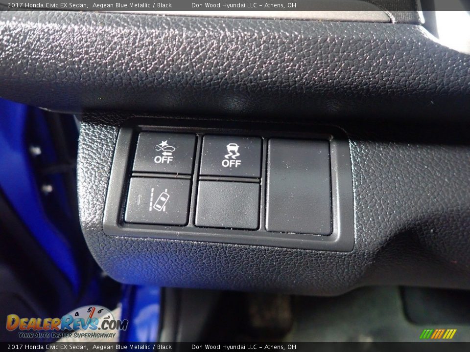 2017 Honda Civic EX Sedan Aegean Blue Metallic / Black Photo #32