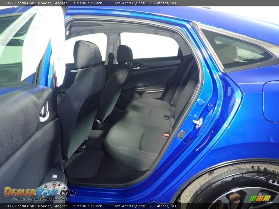 2017 Honda Civic EX Sedan Aegean Blue Metallic / Black Photo #36