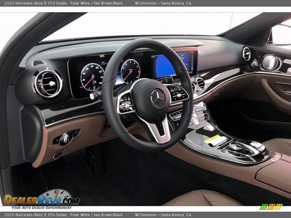 2020 Mercedes-Benz E 350 Sedan Polar White / Nut Brown/Black Photo #4