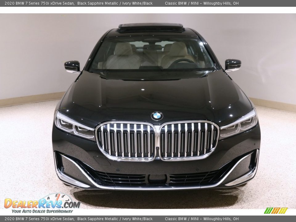 2020 BMW 7 Series 750i xDrive Sedan Black Sapphire Metallic / Ivory White/Black Photo #2