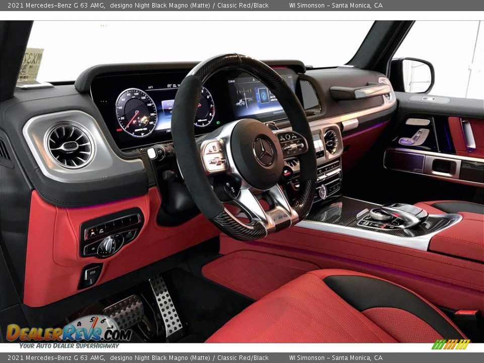 2021 Mercedes-Benz G 63 AMG designo Night Black Magno (Matte) / Classic Red/Black Photo #4