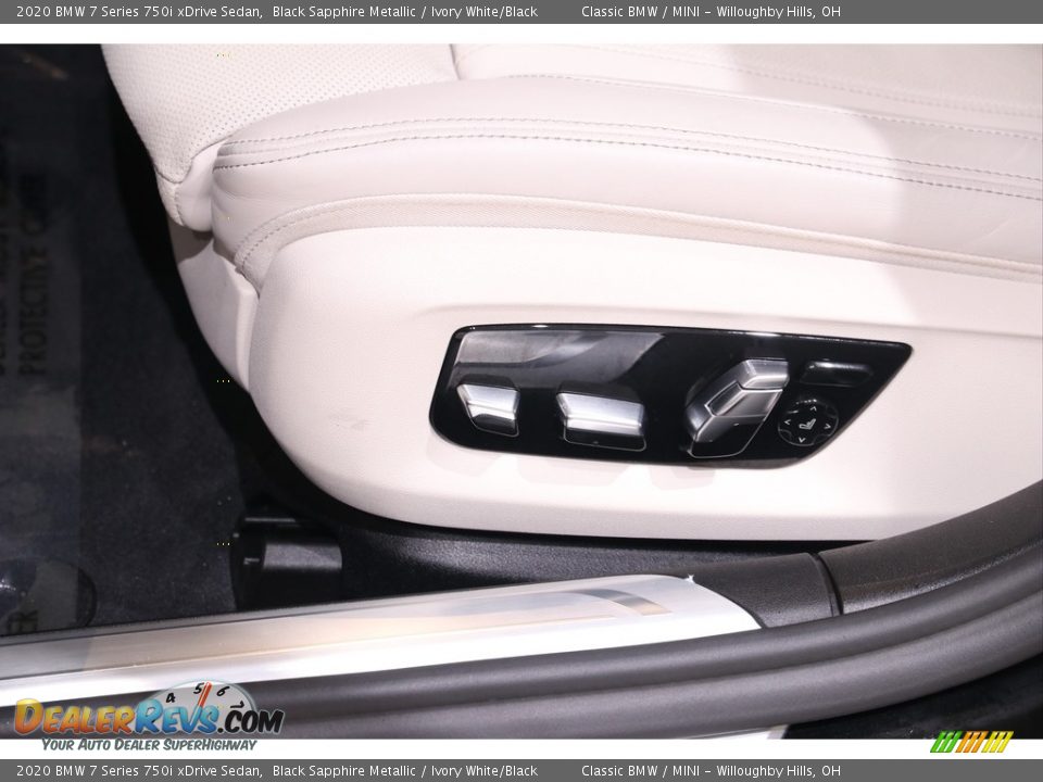 2020 BMW 7 Series 750i xDrive Sedan Black Sapphire Metallic / Ivory White/Black Photo #6