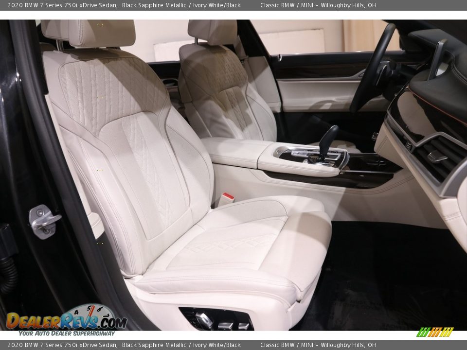 2020 BMW 7 Series 750i xDrive Sedan Black Sapphire Metallic / Ivory White/Black Photo #19