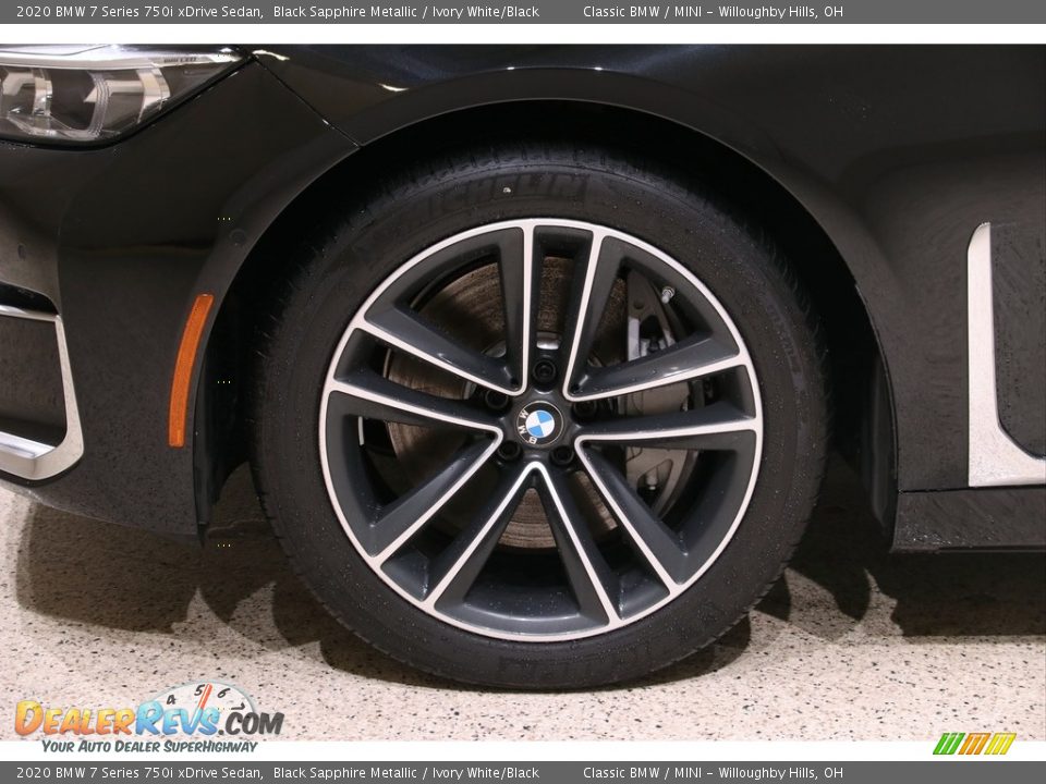 2020 BMW 7 Series 750i xDrive Sedan Black Sapphire Metallic / Ivory White/Black Photo #26