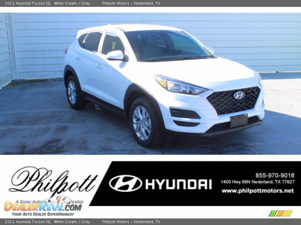 2021 Hyundai Tucson SE White Cream / Gray Photo #1