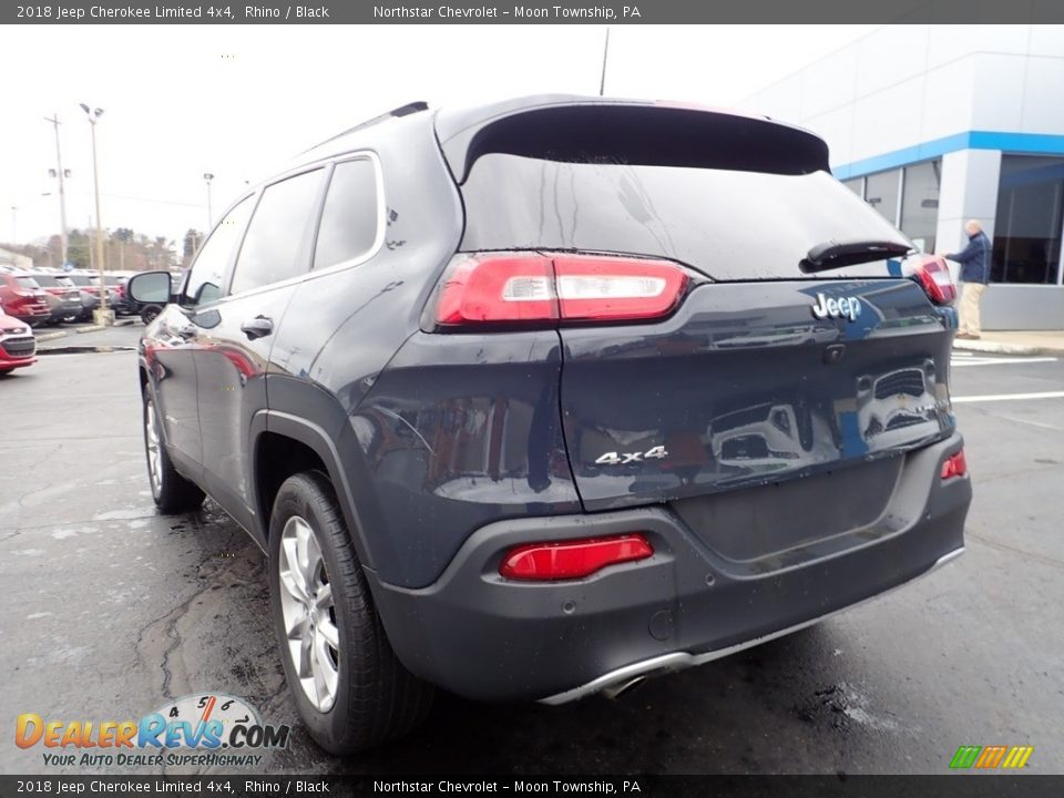 2018 Jeep Cherokee Limited 4x4 Rhino / Black Photo #5