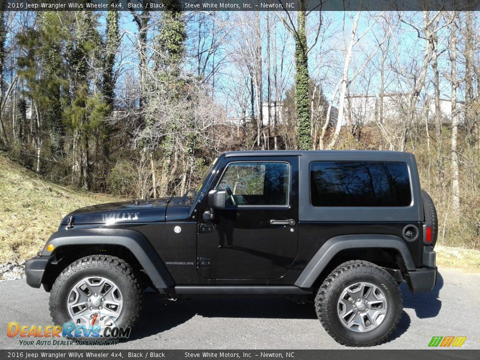 2016 Jeep Wrangler Willys Wheeler 4x4 Black / Black Photo #1