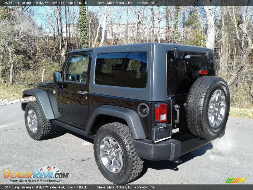 2016 Jeep Wrangler Willys Wheeler 4x4 Black / Black Photo #8