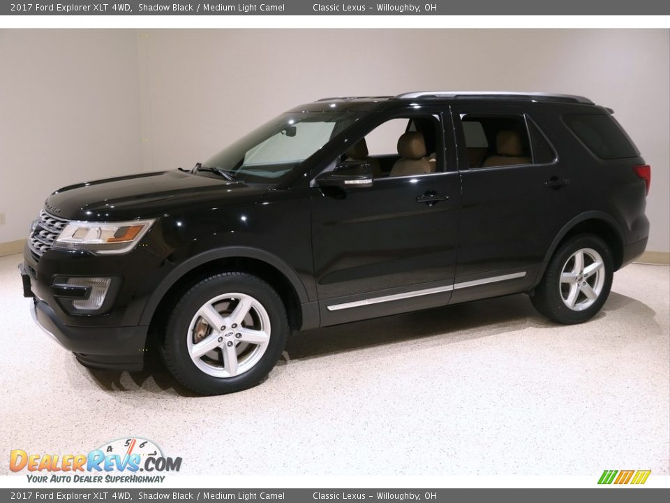 2017 Ford Explorer XLT 4WD Shadow Black / Medium Light Camel Photo #3