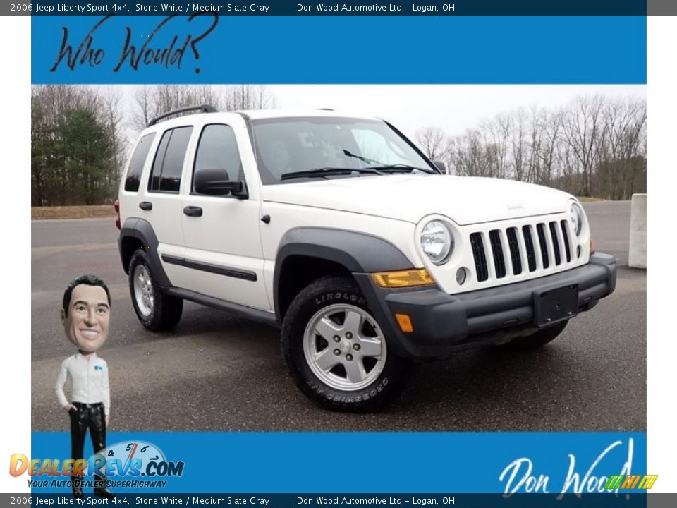 2006 Jeep Liberty Sport 4x4 Stone White / Medium Slate Gray Photo #1