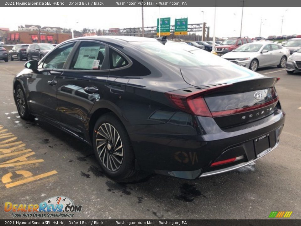 2021 Hyundai Sonata SEL Hybrid Oxford Blue / Black Photo #3