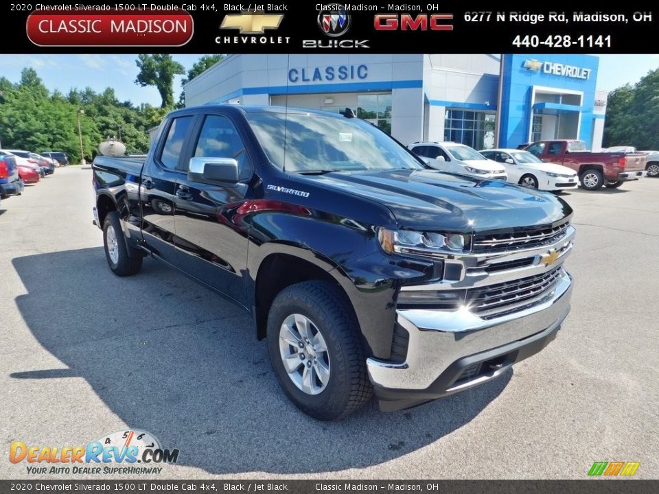 2020 Chevrolet Silverado 1500 LT Double Cab 4x4 Black / Jet Black Photo #1