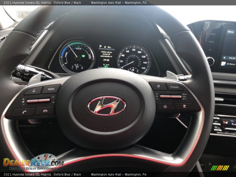 2021 Hyundai Sonata SEL Hybrid Oxford Blue / Black Photo #12