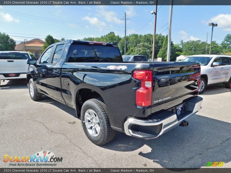 2020 Chevrolet Silverado 1500 LT Double Cab 4x4 Black / Jet Black Photo #7