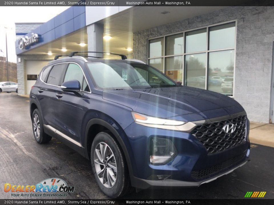 2020 Hyundai Santa Fe Limited AWD Stormy Sea / Espresso/Gray Photo #1